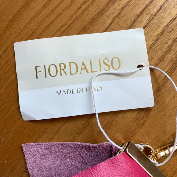 Fiordaliso Made In Italy Pink Leather Layered Clutch Crossbody Bag - Picture 7 of 16